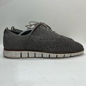 COLE HAAN ZeroGrand Wingtip Oxford Heather Grey Knit Lace Up Shoes